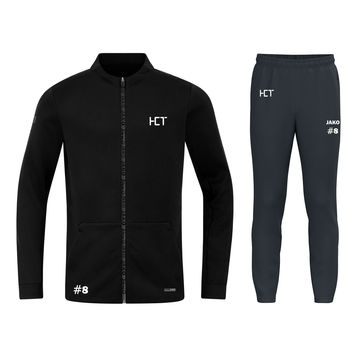 HCT Set: Jacke Pro Casual + Trainingshose Grau