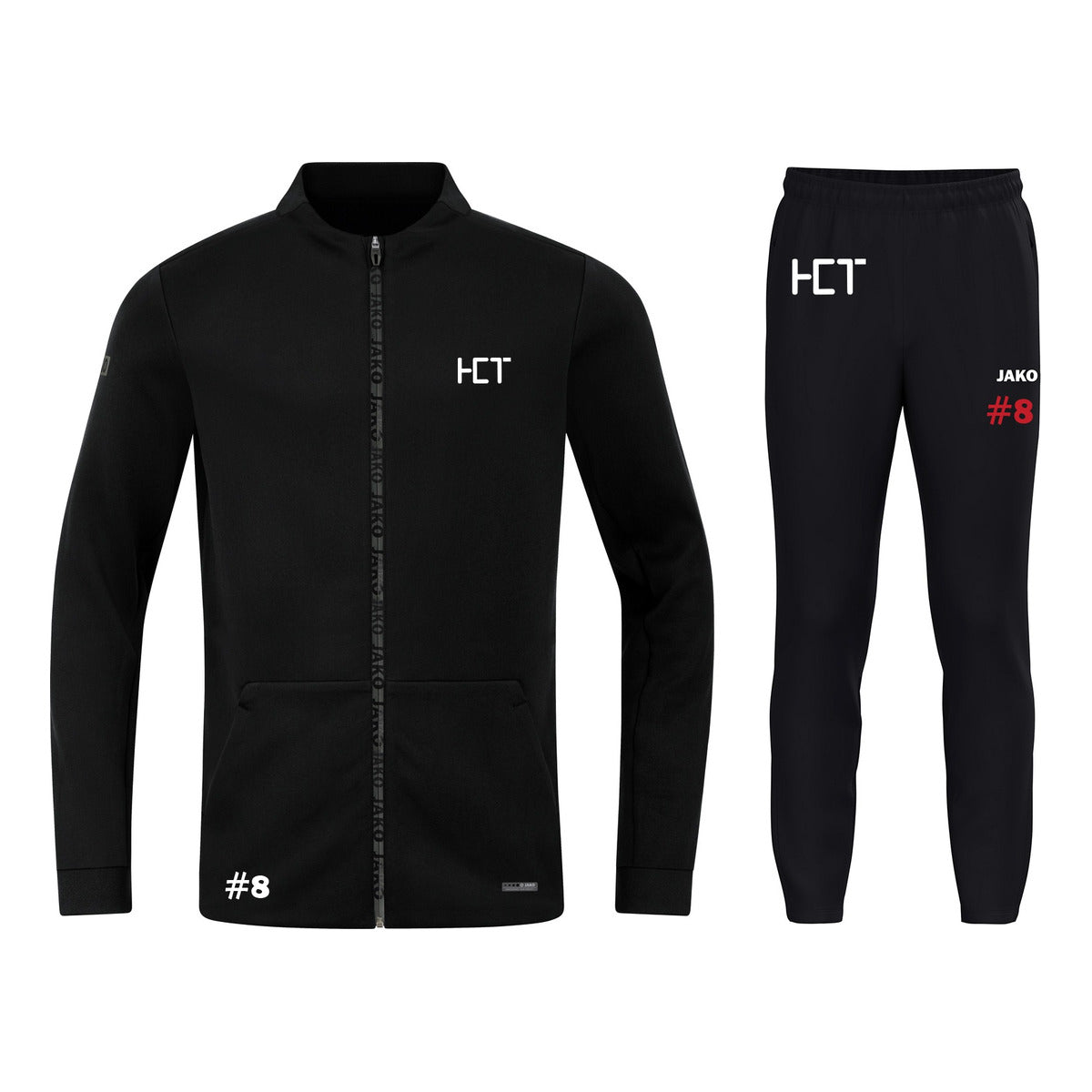 HCT Set: Jacke Pro Casual + Trainingshose Schwarz